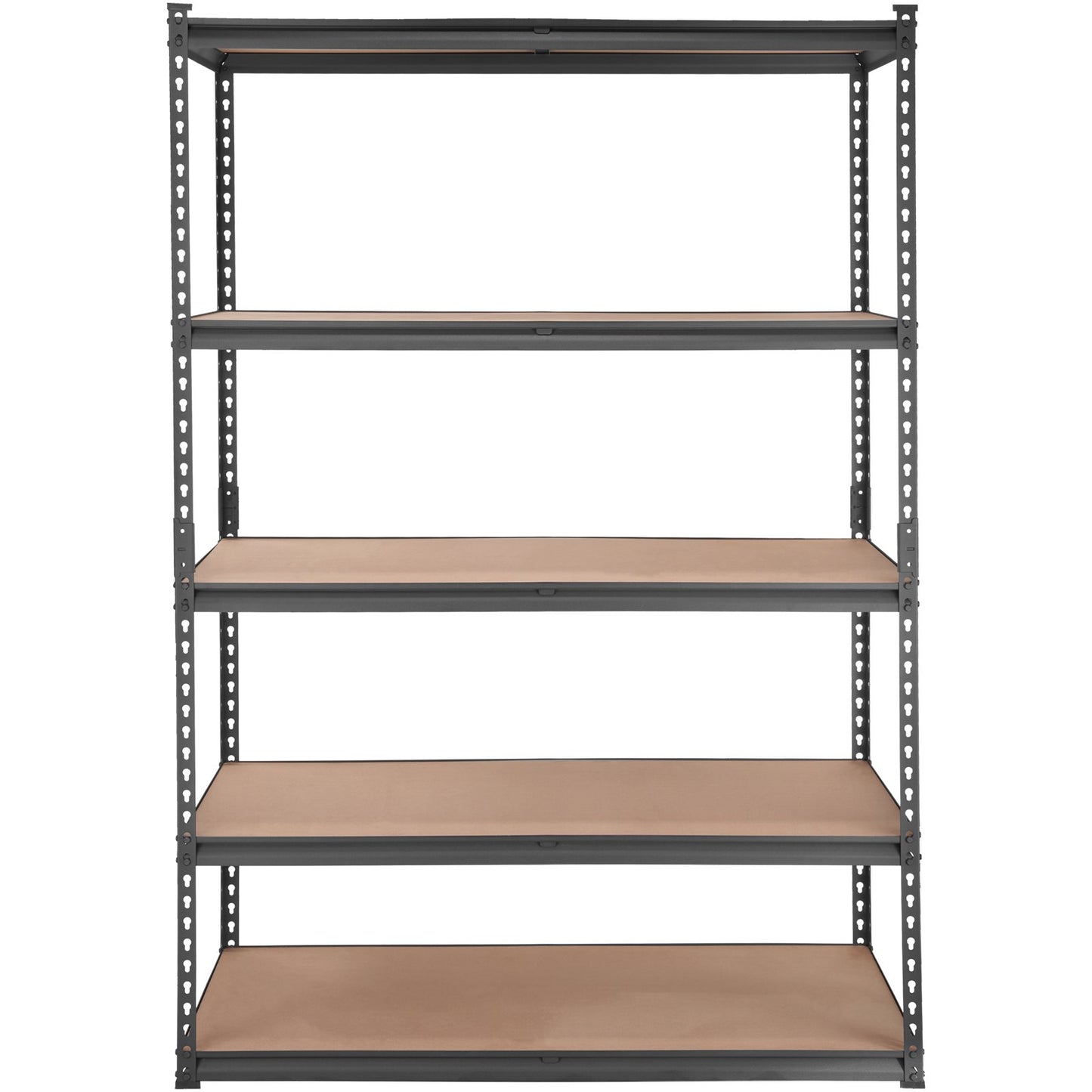 VEVOR Storage Shelving Unit, 5-Tier Adjustable, 2000 Lbs Capacity, Heavy Duty Garage Shelves Metal Organizer Utility Rack, Black, For Kitchen Pantry Basement Bathroom Laundry