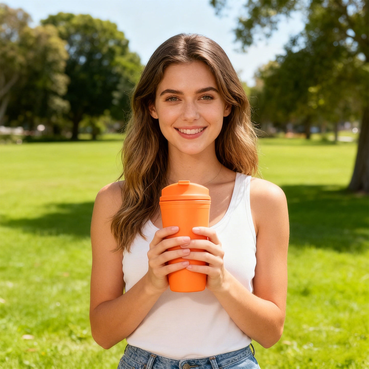 Coffee Cup 650ml-Orange 7783