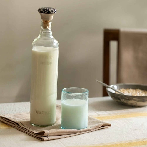 Drink More Glass Water Bottle With Ceramic Stopper - 750ML