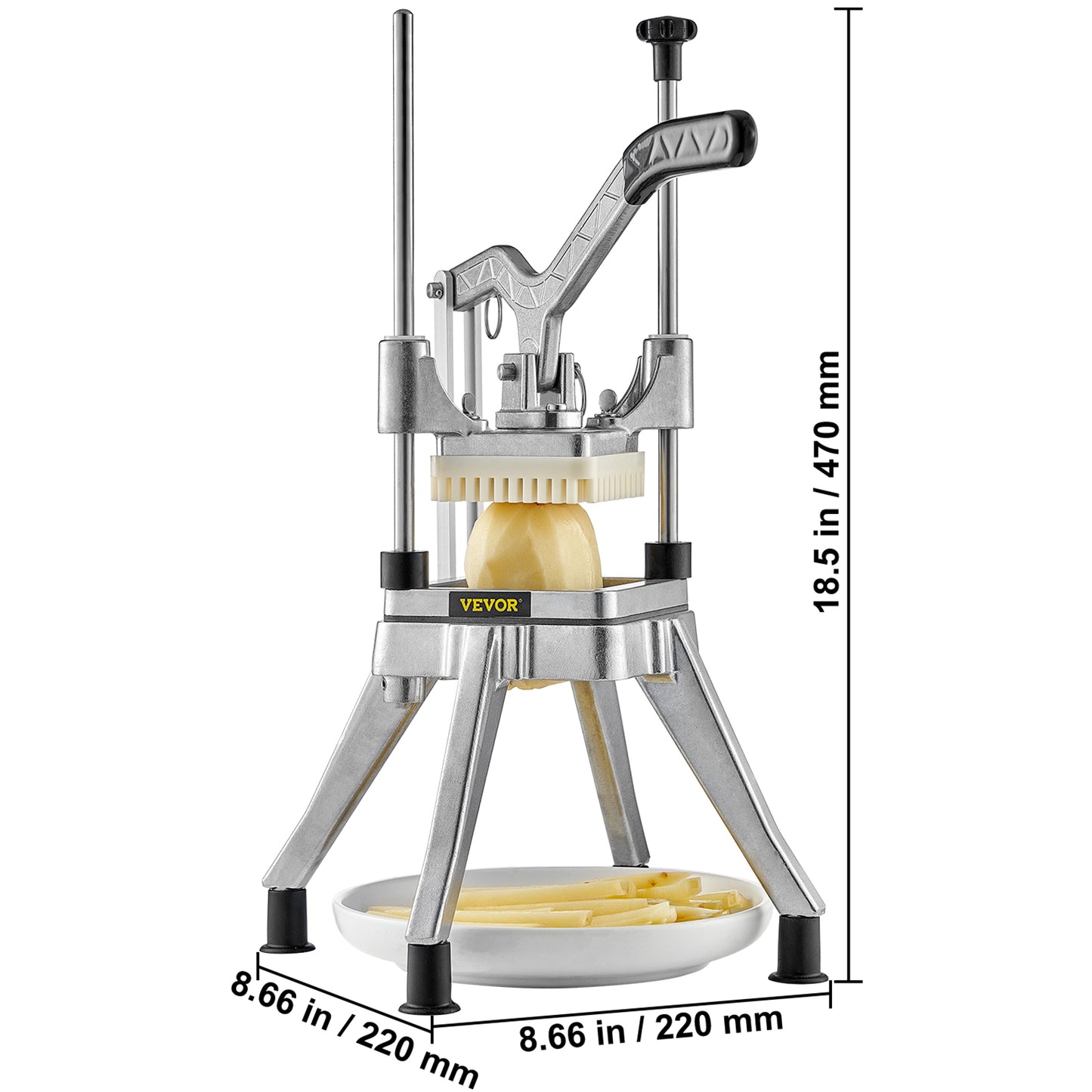 VEVOR Commercial Chopper Commercial Vegetable Chopper With 4 Blades Fruits Dicer