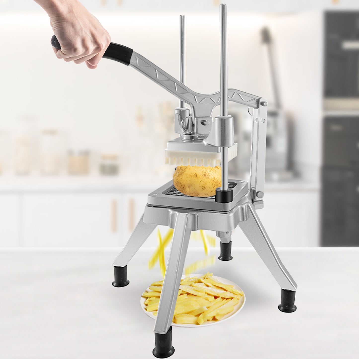 VEVOR Commercial Chopper Commercial Vegetable Chopper With 4 Blades Fruits Dicer