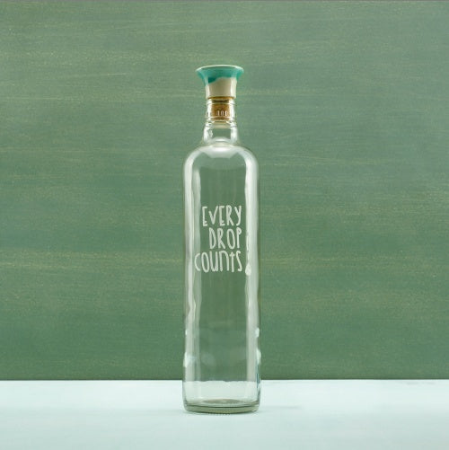 Drop Glass Water Bottle With Ceramic Stopper