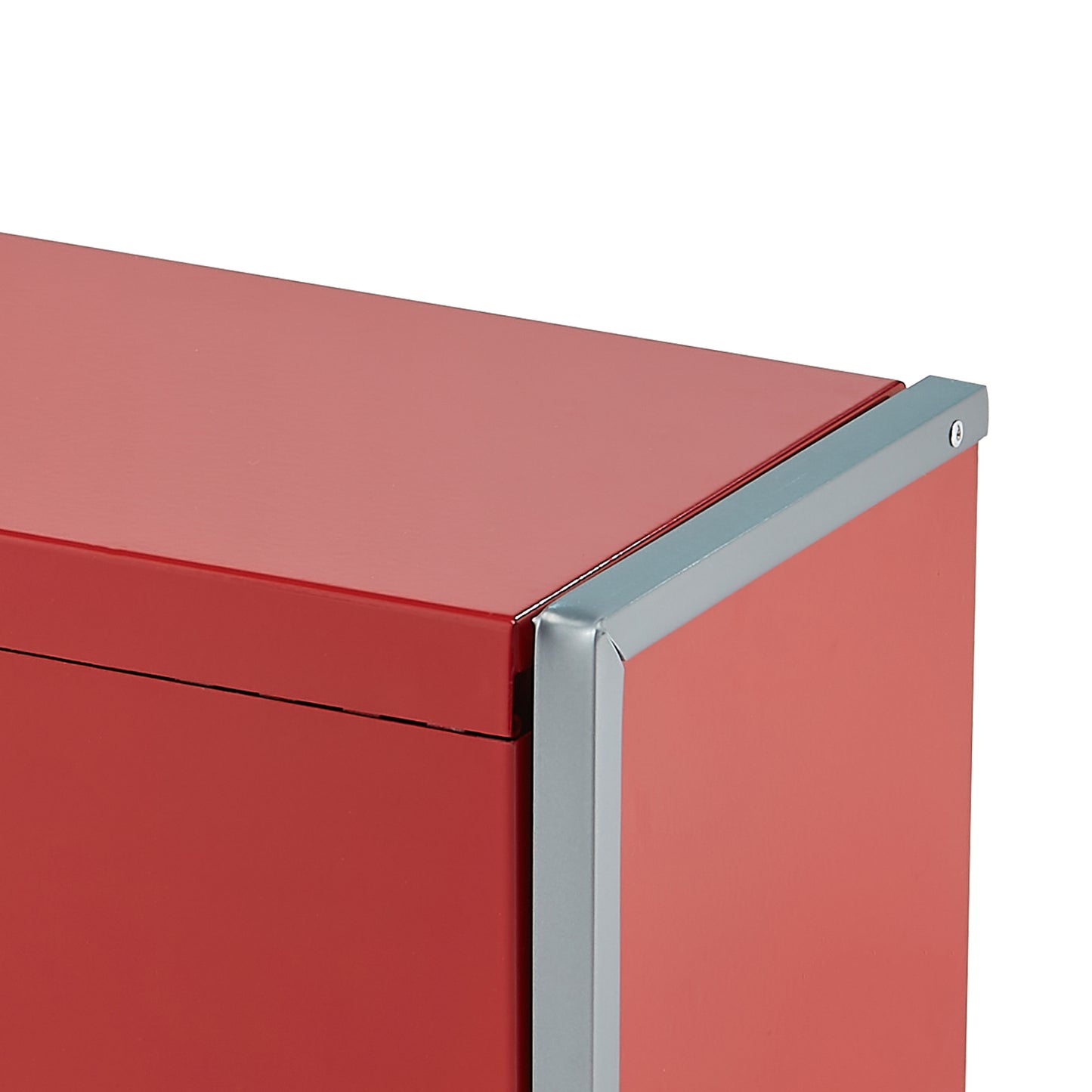 Tool Box 8.6-inch Portable Metal Tool Box 3 Drawers Tool Organizer Red