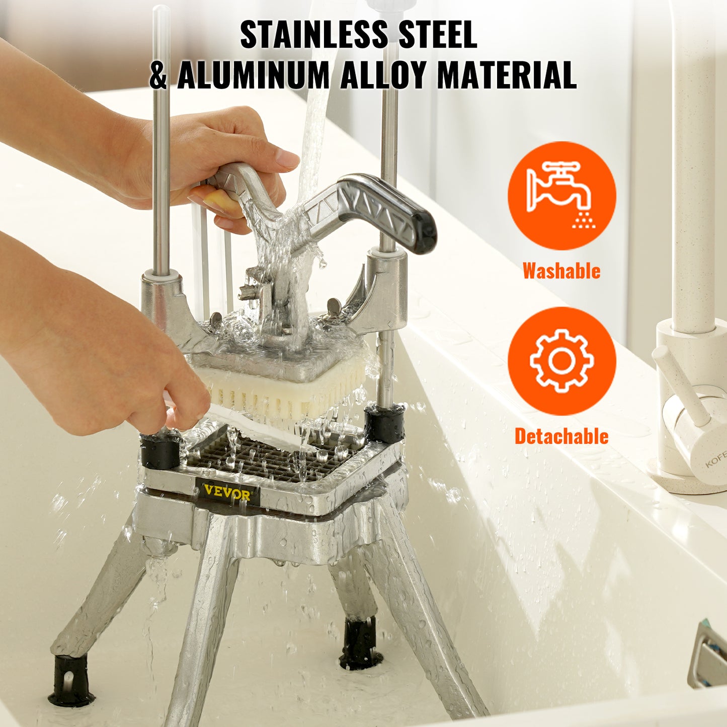 VEVOR Commercial Chopper Commercial Vegetable Chopper With 4 Blades Fruits Dicer